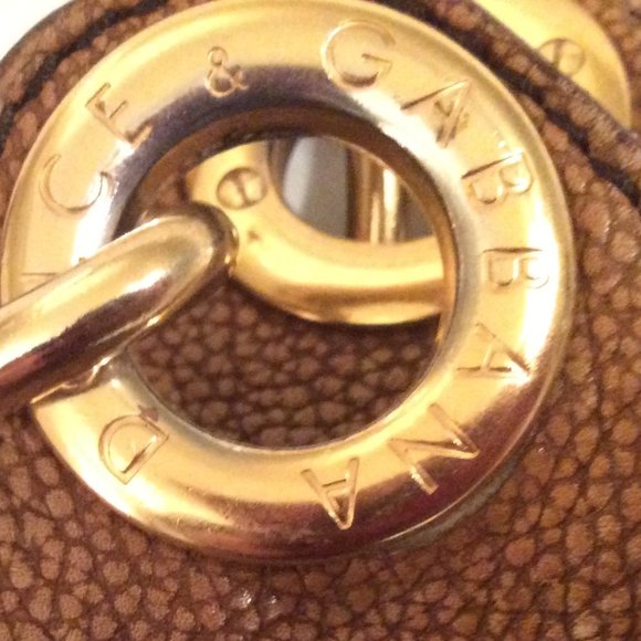Auth. Dolce & Gabbana Camel Leather Shoulder Bag - Picture 13 of 15